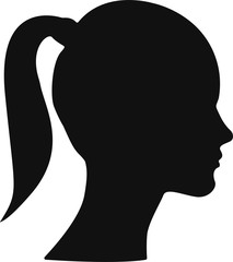 Woman silhouette face