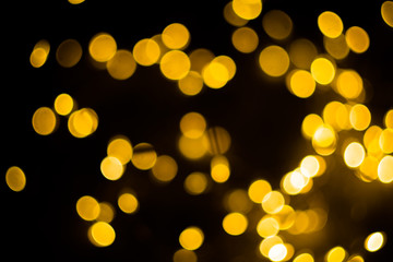 Golden silver glitter bokeh blurred abstract background overlay
