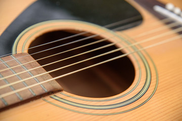 acoustic guitar close up