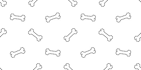 Dog bone seamless pattern vector french bulldog pet food halloween cartoon scarf isolated repeat wallpaper tile background illustration doodle textile white design