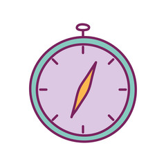 Isolated compass line and fill style icon vector design