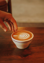 Flat white serving stage