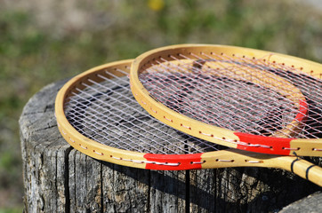 Badminton rackets, sport ,photo 