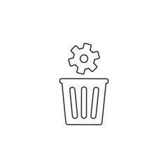 Outdated workflow. Vector icon isolated on white background.