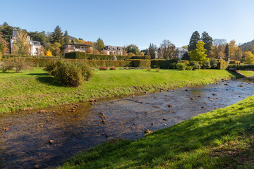 Fototapeta na wymiar River around Bade-Baden village