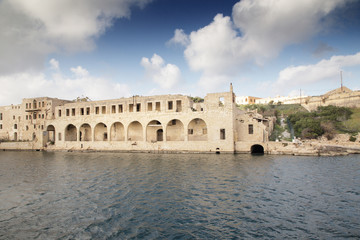 old abandoned and hospital building