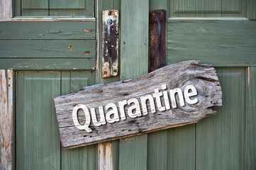 Quarantine Home Front Door.