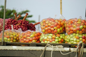 floating market of can tho in vietnam