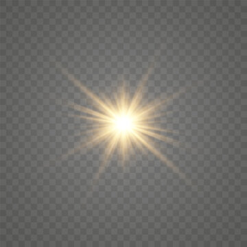 The yellow glowing light explodes with a blast with a transparent one.