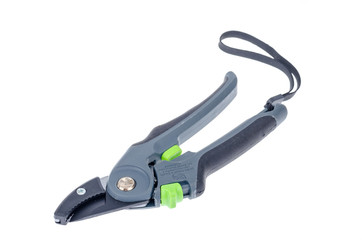 Obraz premium Scissors, pruner for pruning branches, stems. Garden and flower care tools isolated on white background