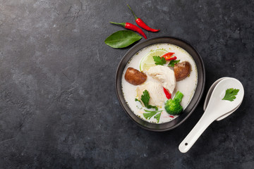 Tom Kha traditional Thai soup