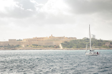 sailboat on the sea in malta