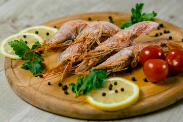 langoustines on the table