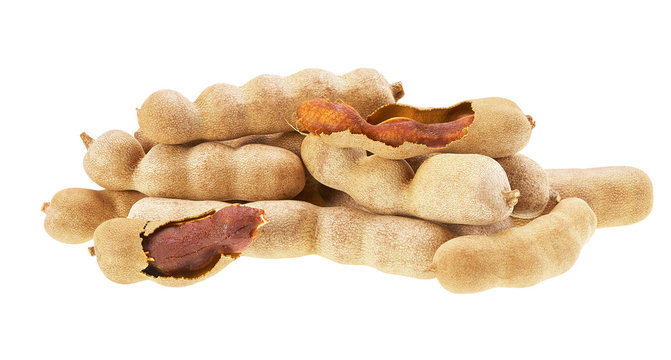 tamarind pile isolated on white background