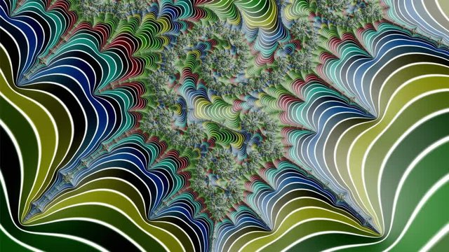 4k Abstract multicolored fractal motion background in 3D. Or for yoga, clubs, shows, mandalas, fractal animations. Beautiful bright ornament.