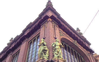 Facade of Eliseyev Emporium in St.Petersburg. It is a large retail and entertainment complex...