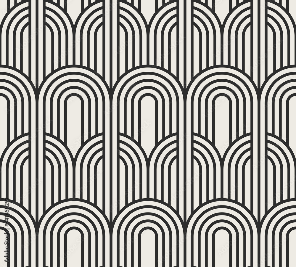 Poster seamless geometric stripe pattern in black and white. vector linear stylish texture