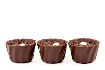 Chocolates on White Background