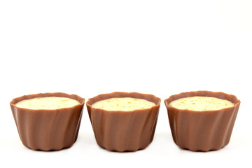 Chocolate Candies on White Background