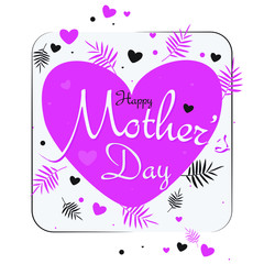 Set of Happy Mother's Day greeting card design. Template for, banner, poster, flyer, greeting card, web design, print design.
