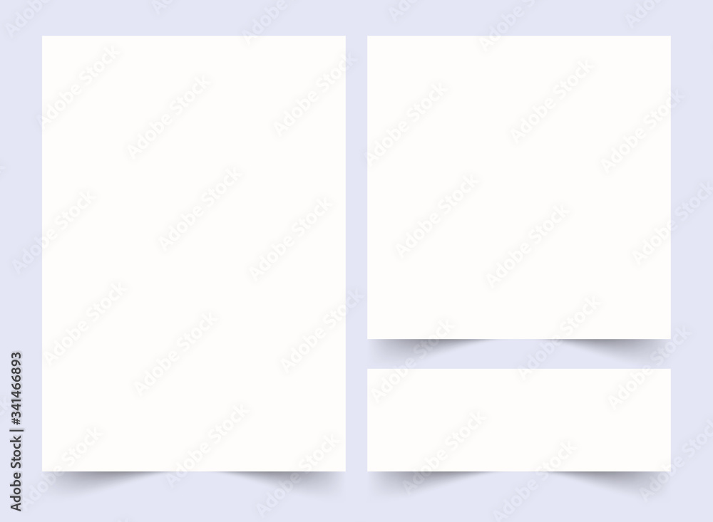 Poster white 3d blank square vector set. banner , badge ,interface for application illustration vector eps1