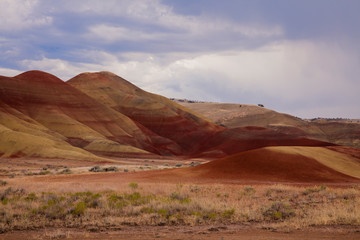 Spectacular landscape of Painted Hills located in Wheeler County, Oregon