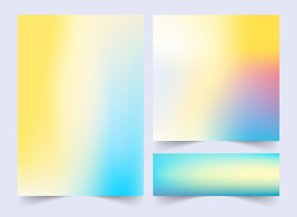 Minimal covers design. Colorful gradients. Future patterns. Eps10 vector.