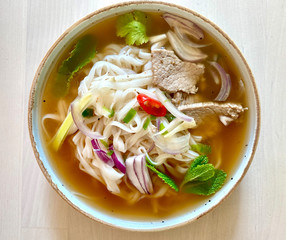 bowl of vietnamese soup