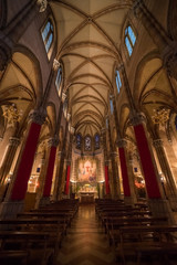 Fototapeta premium Internal of baroque church in Rome Italy