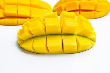 Tropical fruit, Mango on white background