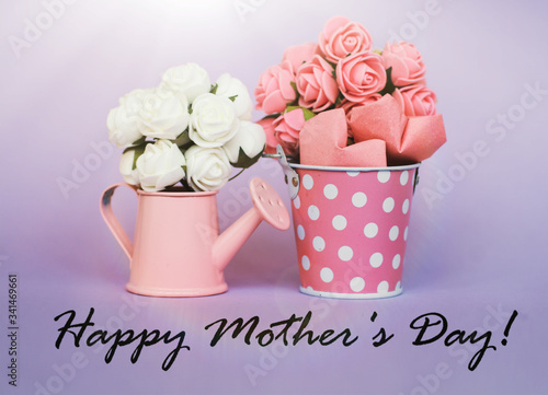 Happy Mother's Day wishing card in pastel soft colors