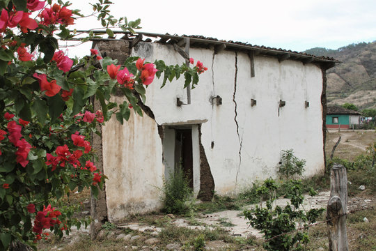 Humble House Cracked By Earthquake