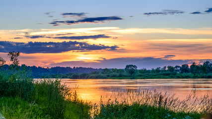 sunrise over lake