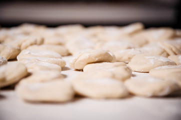 Jiaozi flour dough with a sweet sauce