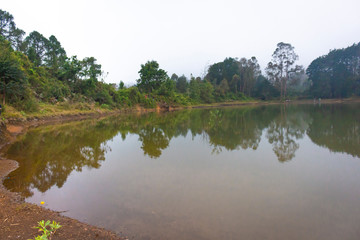 Beautiful lagoon of the mountains of Colombia