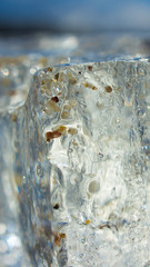 bryłka lodu w zbliżeniu 