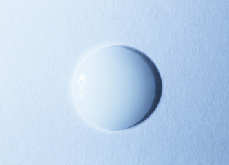 Transparent gel with bubbles close-up. Smear of face gel cream. The texture of gel cream. A sample of a cosmetic product. Antibacterial gel.