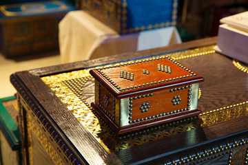 Beautiful designed traditional wooden box for storage