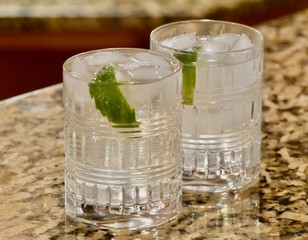 Cocktail on Granite Table