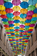 Fototapeta na wymiar Sky of umbrella in south of France