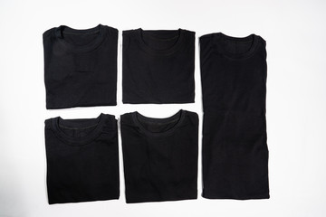 black shirt isolated on white
