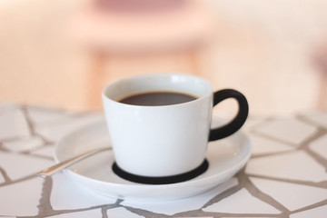 A close up of a coffee cup