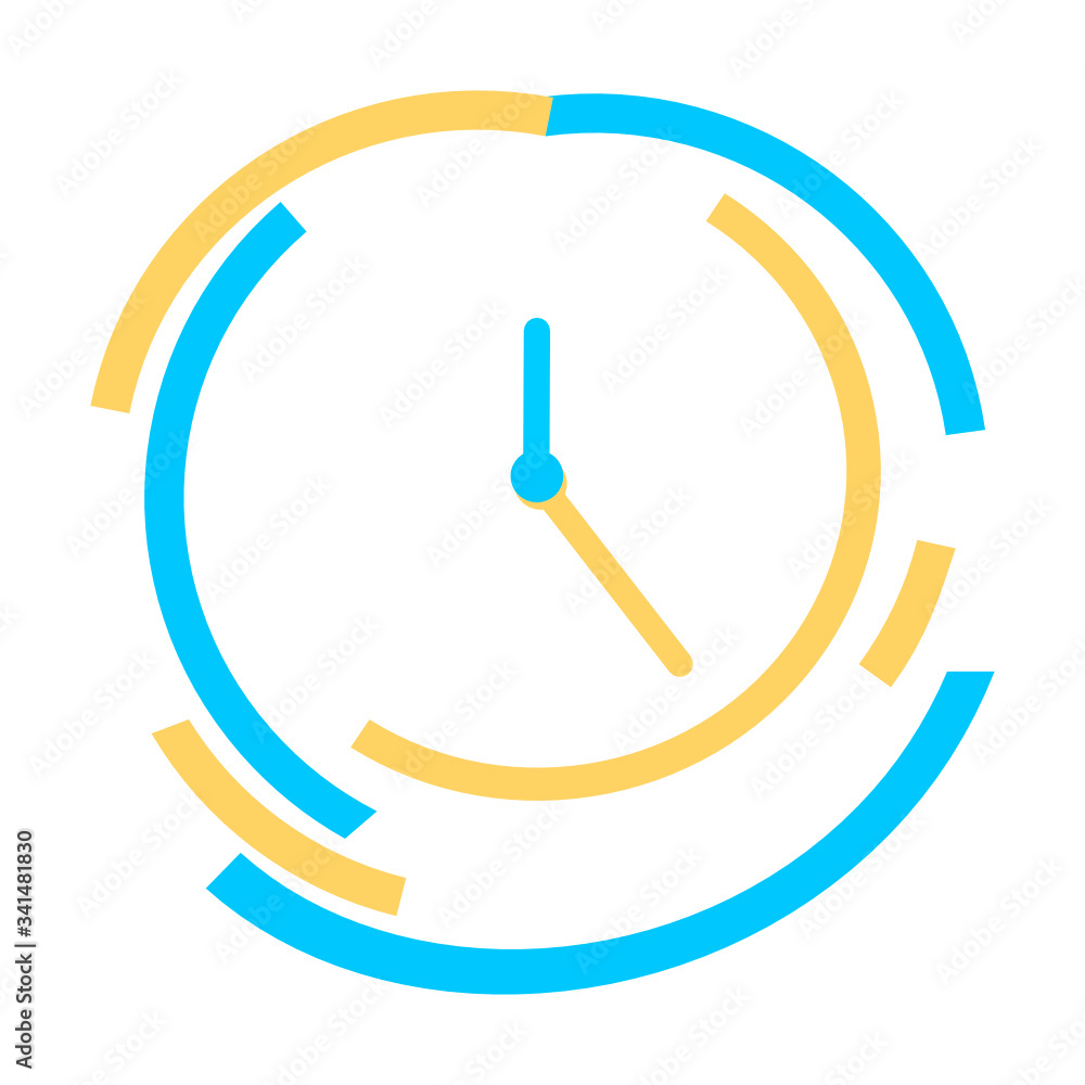 Poster time, clock, watch icon. concept of ui design elements. digital countdown app, user interface kit, m