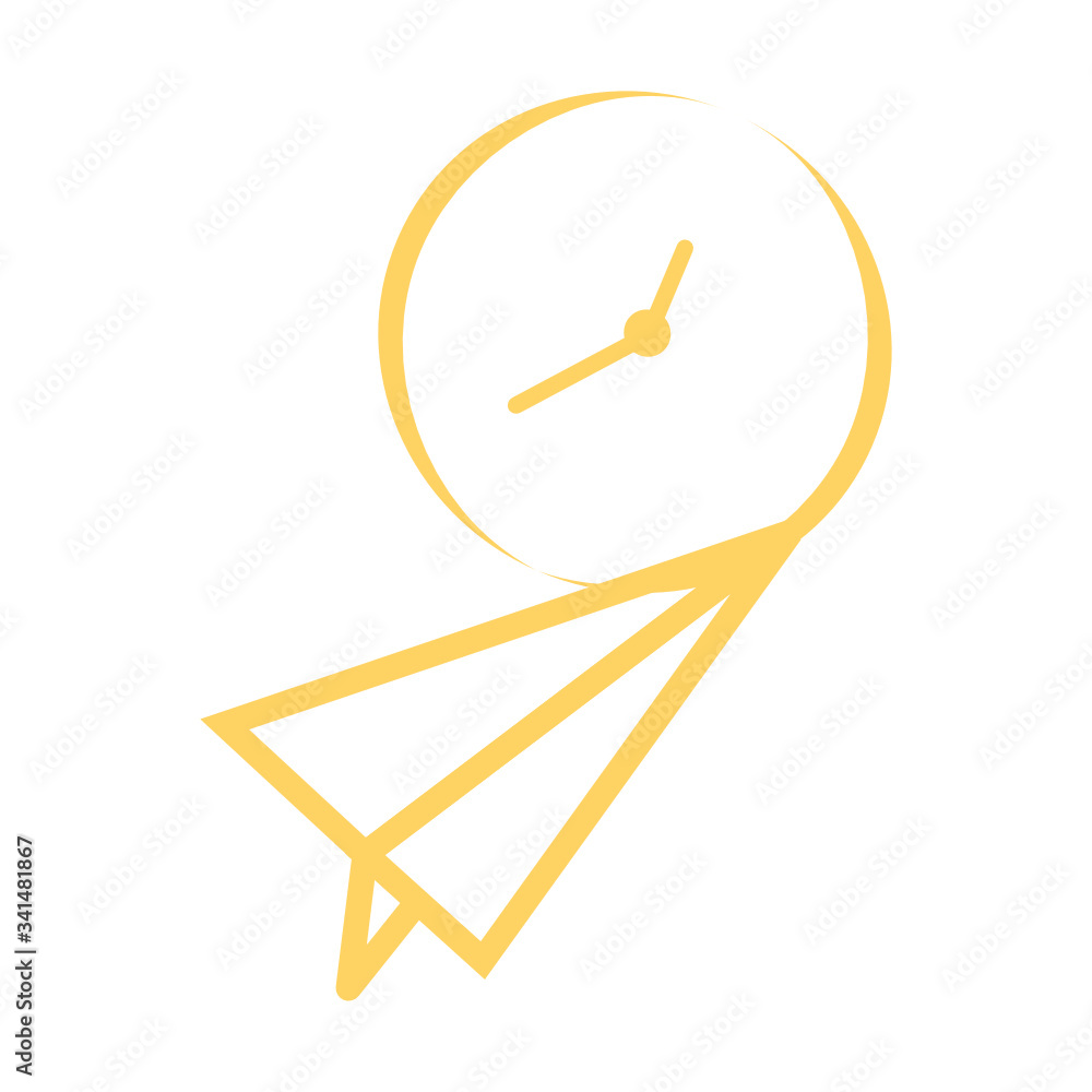 Poster travel time, clock, watch icon. concept of ui design elements. digital countdown app, user interface