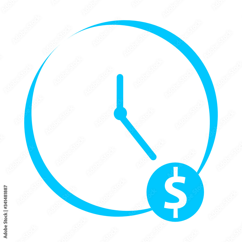 Poster working time, clock, watch icon. concept of ui design elements. digital countdown app, user interfac