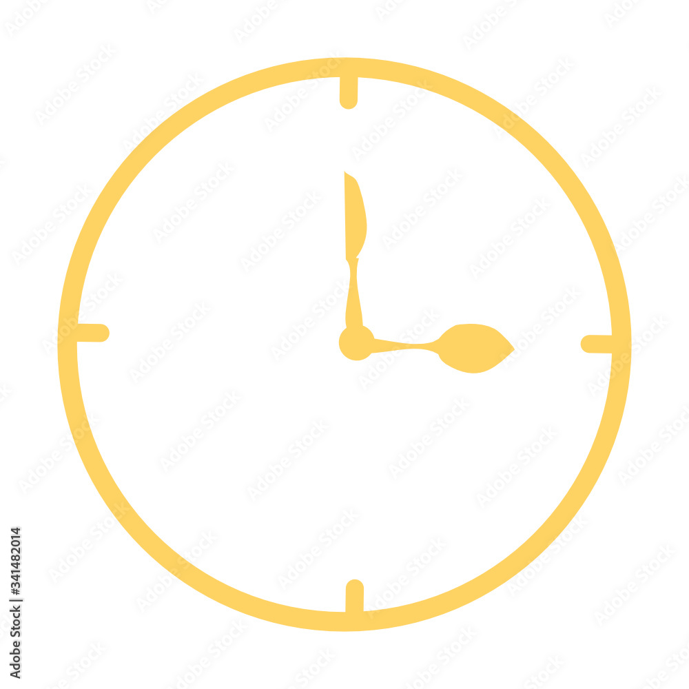 Aufkleber eat time, clock, watch icon. concept of ui design elements. digital countdown app, user interface ki