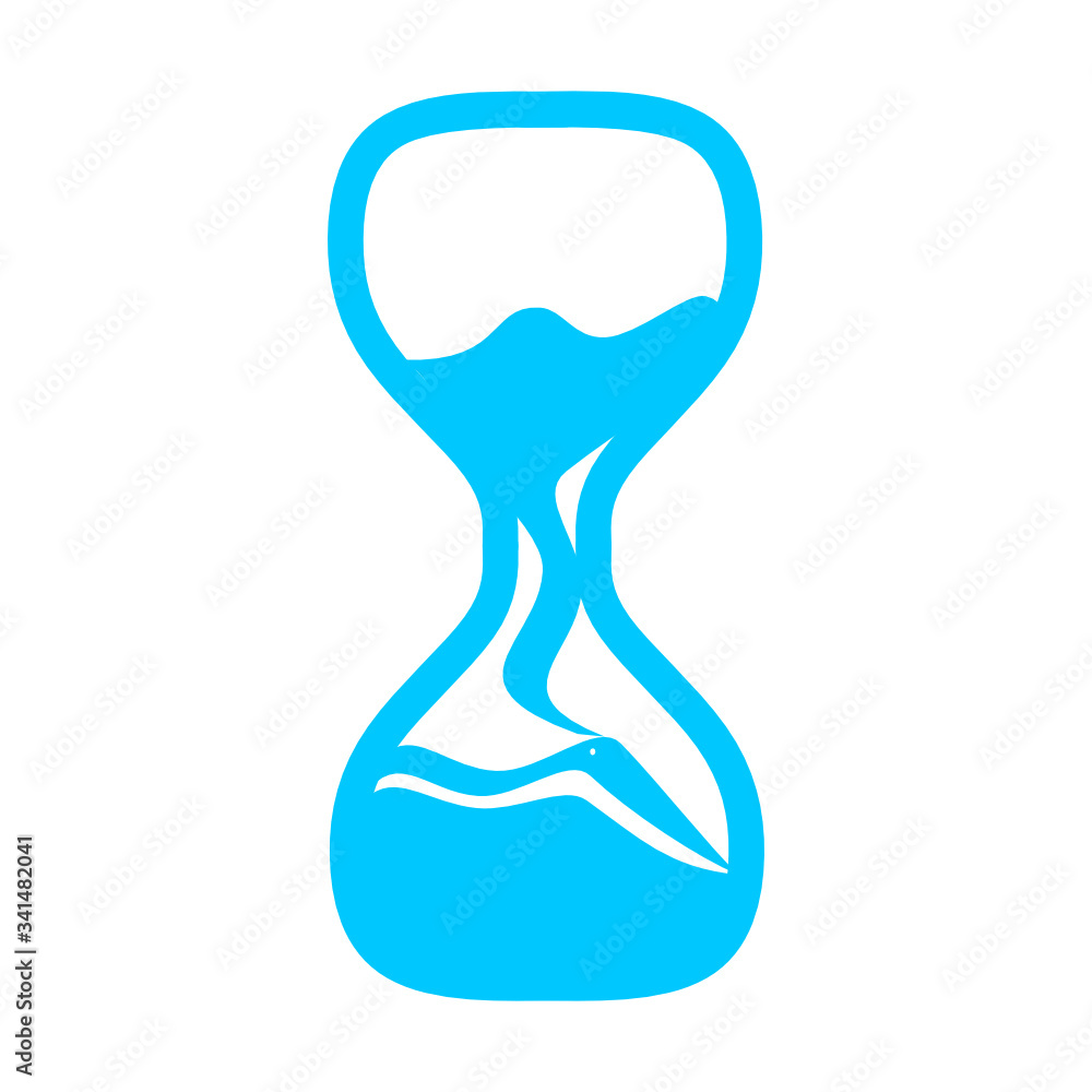 Poster sand hourglass time, clock, watch icon. concept of ui design elements. digital countdown app, user i