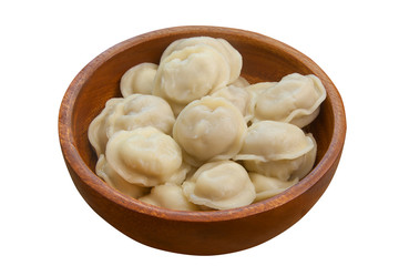 Fototapeta na wymiar fresh hot appetizing dumplings on plate