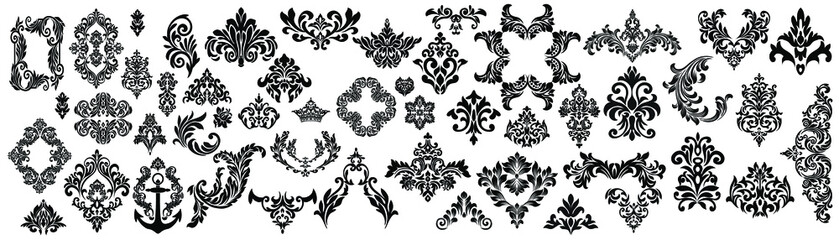 Vector French Luxury rich intricate ornaments. Victorian Royal Style decor