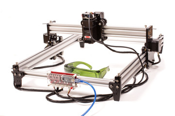 Laser engraver and laser cutter machine isolated